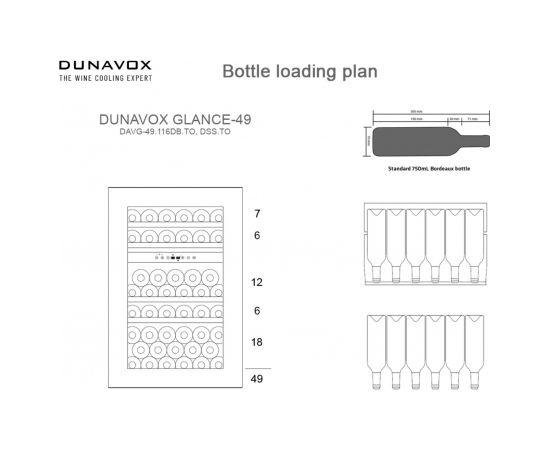 Wine cabinet Dunavox DAVG-49.116DBTO
