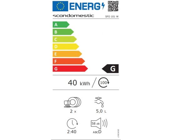 Dishwasher Scandomestic SFO101W