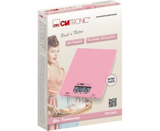 Kitchen Scales Clatronic KW3626, pink