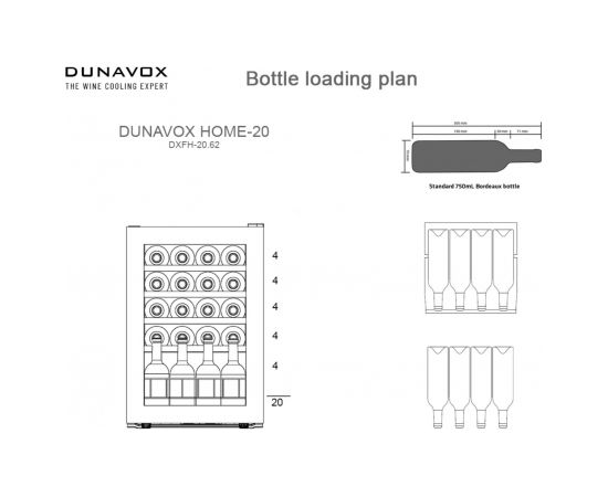 Wine cabinet Dunavox DXFH-20.62