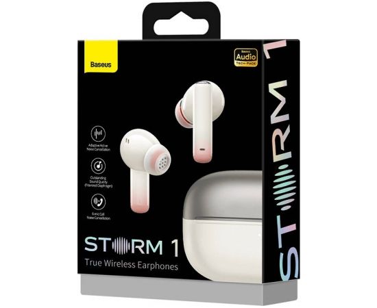 TWS Baseus Storm 1 earphones, ANC (white)