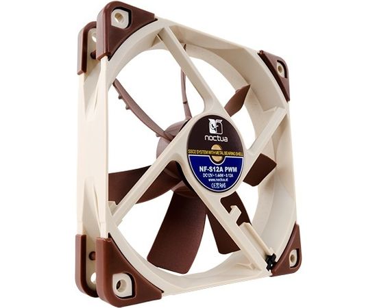 Noctua NF-S12A PWM computer cooling component Computer case Fan 12 cm Brown