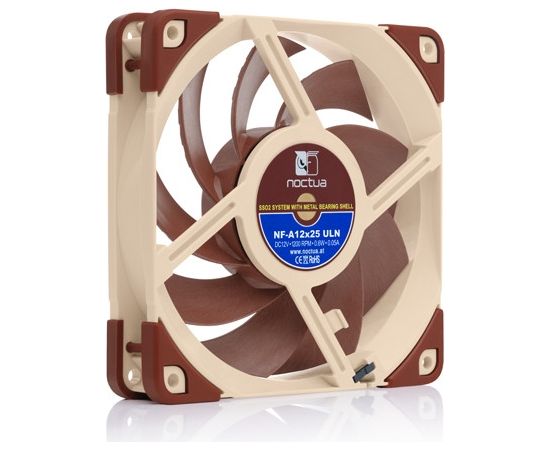 Noctua NF A12x25 ULN Computer case Fan 12 cm Beige, Red