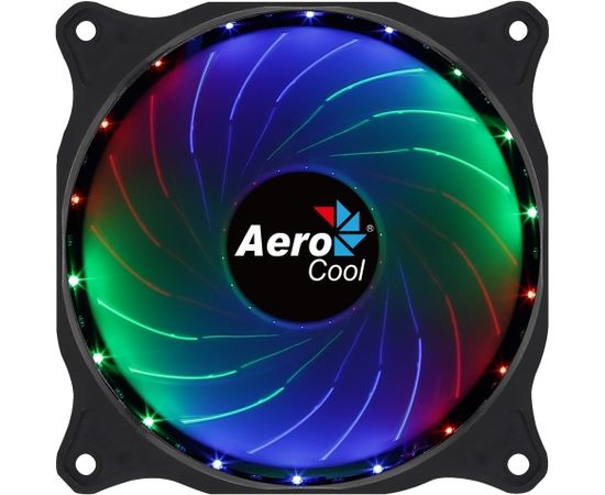 Aerocool COSMO12FRGB PC Fan 12cm LED RGB Molex Connector Silent Black