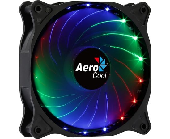 Aerocool COSMO12FRGB PC Fan 12cm LED RGB Molex Connector Silent Black