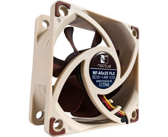 Noctua NF-A6X25 FLX computer cooling component Computer case Fan 6 cm Brown