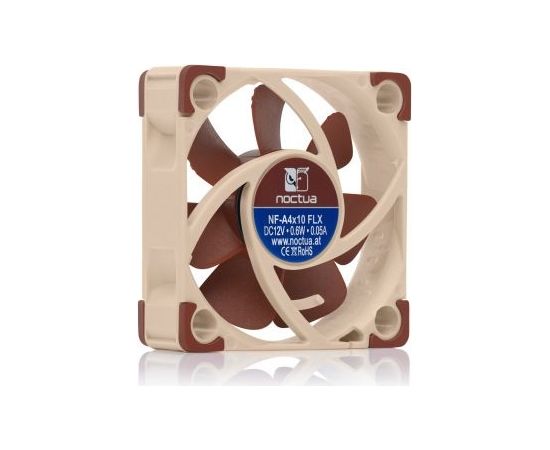 Noctua NOC-NF-A4X10-FLX computer cooling component Computer case Fan 4 cm Beige, Brown 1 pc(s)