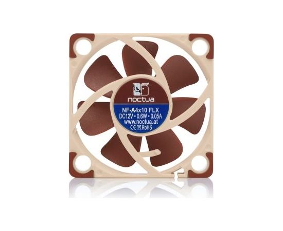 Noctua NOC-NF-A4X10-FLX computer cooling component Computer case Fan 4 cm Beige, Brown 1 pc(s)