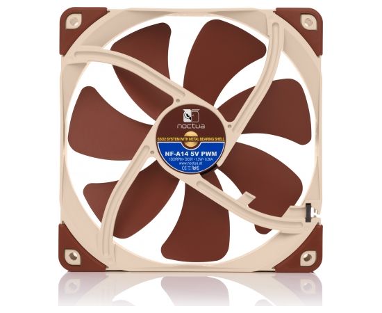 Noctua NF-A14 Computer case Fan 14 cm Beige, Brown