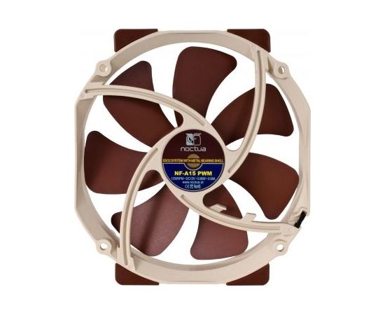 Noctua NOC-NF-A15-PWM computer cooling component Computer case Fan 14 cm Beige, Brown 1 pc(s)