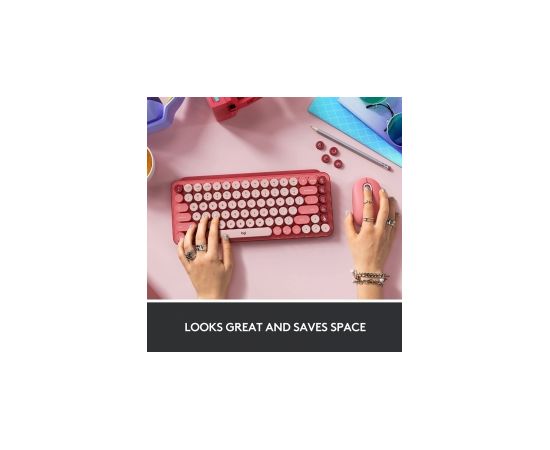 Klaviatūra Logitech POP Keys Heartbreaker Rose Клавиатуры