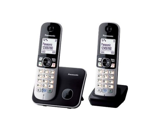 Panasonic KX-TG6812 DECT telephone Black,Silver Caller ID