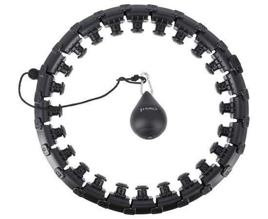 Vingrošanas aplis HHW01 BLACK HULA HOOP WITH WEIGHT HMS