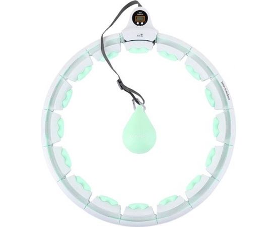 Vingrošanas aplis HHW06 Green HULA HOOP WITH WEIGHT + COUNTER HMS