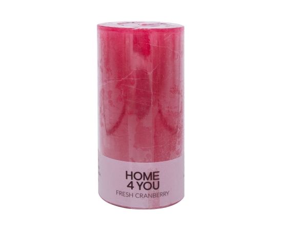 Svece FRESH CRANBERRY, D6.8xH14cm, tumši rozā ( smaržas- dzērveņu)