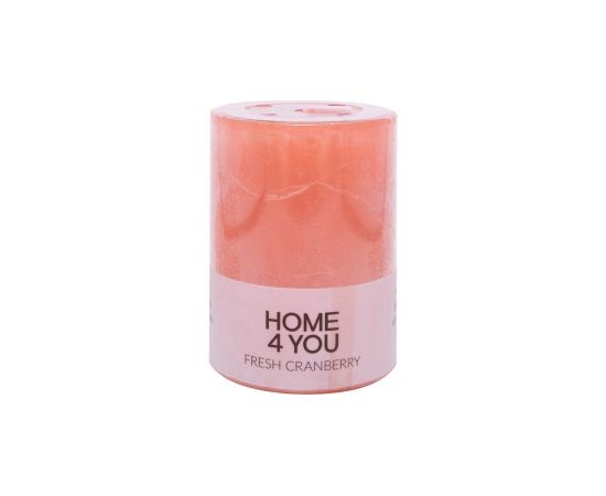 Свеча FRESH CRANBERRY, D6,8xH9,5cм, розовая ( аромат - клюква )
