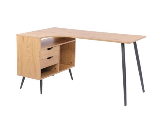 Desk GEORGIA 145x80xH75cm, melamine with oak decor