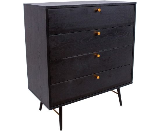 Kumode LUXEMBOURG 80x40xH90cm, melns / varš