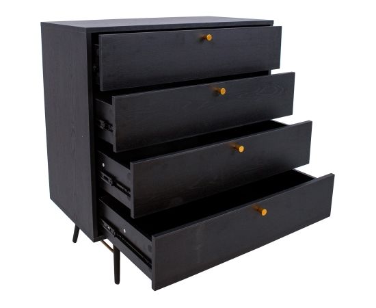 Kumode LUXEMBOURG 80x40xH90cm, melns / varš