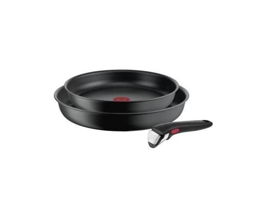 TEFAL Frypan set L7649253 Ingenio Ultimate Frying, Diameter 24/28 cm, Suitable for induction hob, Removable handle, Black