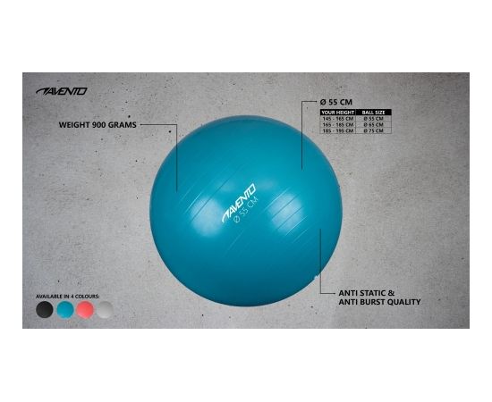 Гимнастический мяч AVENTO 42OA 55cm Blue Fitnesa bumbas