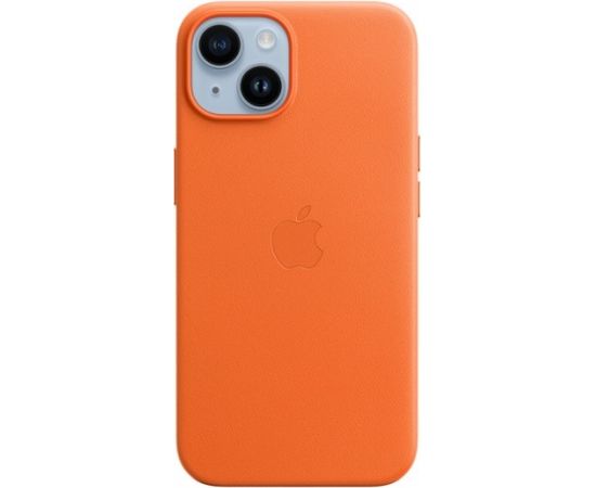 Apple iPhone 14 Leather Case with MagSafe Orange