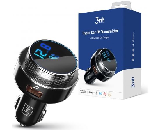 3mk Hyper FM Transmiteris Auto lādētāja raidītājs 2x USB-A / 3A / 15W