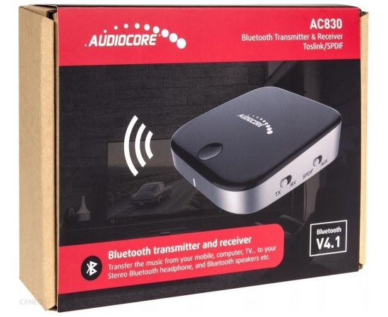 Audiocore Odbiornik Bluetooth 5.0 AUX Baseus Qiyin (black)