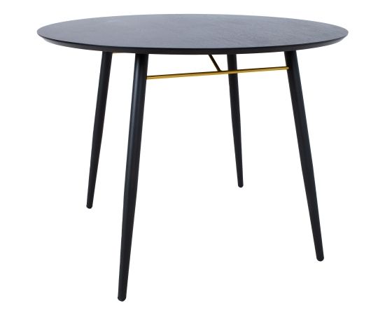 Обеденный стол LUXEMBOURG D100xH75см, черный / медь