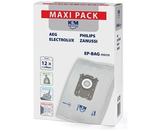 K&M Maisi putekļu sūcējam ELECTROLUX / PHILIPS S-BAG (12gb)