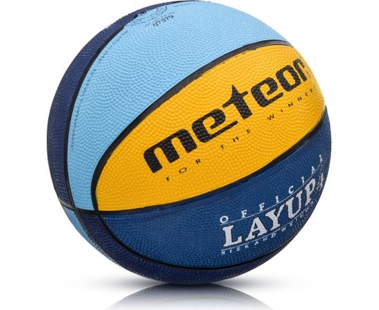 Basketbola bumba Meteor Layup 4 blue / yellow / light blue