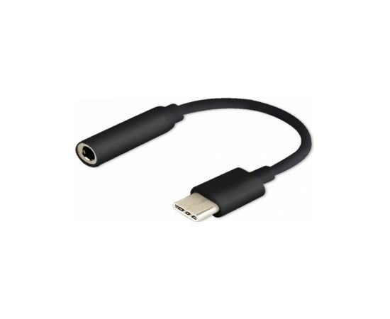 Kabelis Savio USB Type C Male - 3.5mm Female Black