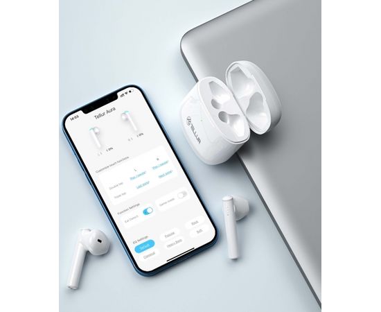 Tellur Aura True Wireless Earphones APP white