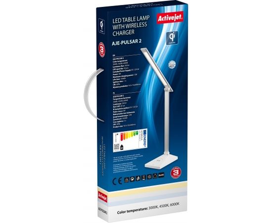 Activejet PULSAR 2 LED table light with wireless charger Biroja galda lampas