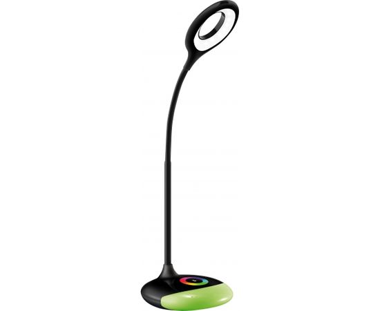 Activejet ORION Black table LED lamp with RGB lightning base