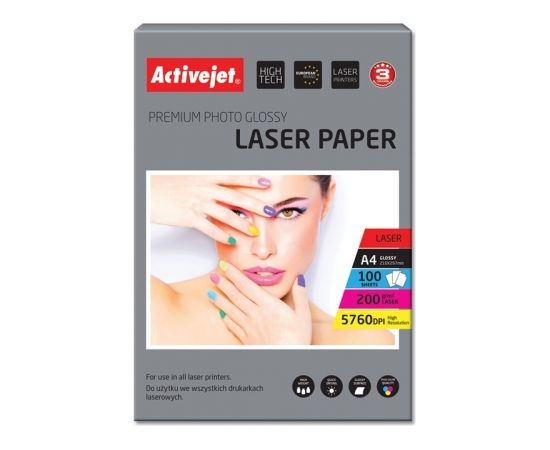 Activejet AP4-200G100L photo paper for laser printers; A4; 100 pcs