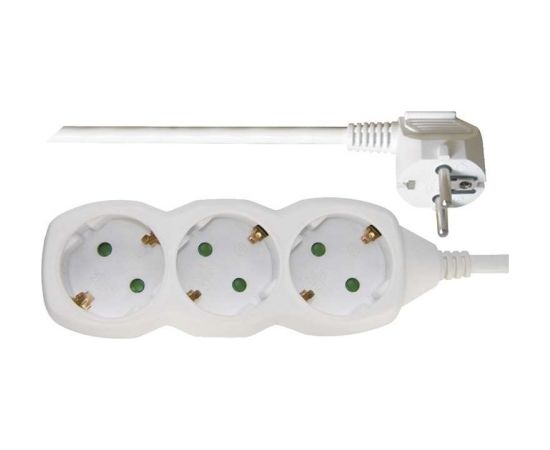 Emos Pagarinātājs SCHUKO – 3 sockets, 1,5m, 1,5mm²