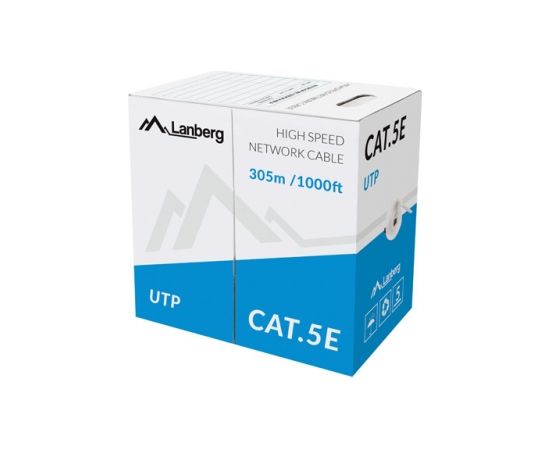 Lanberg LCU5-10CC-0305-BK networking cable Black 305 m Cat5e U/UTP (UTP)