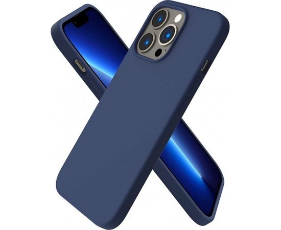 Mocco Ultra Slim Soft Matte 0.3 mm Matēts Silikona Apvalks Priekš Apple iPhone 14 Pro Tumši zils