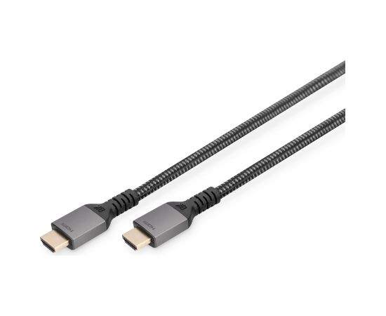 Digitus 8K PREMIUM HDMI 2.1 Connection Cable DB-330200-010-S Black, HDMI to HDMI, 1 m