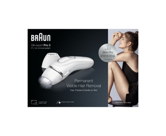 Braun PL3133 Silk-expert Pro 3 IPL Silver/White, Corded Epilator