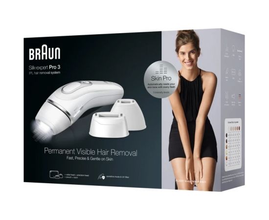 Braun PL3221 Silk-expert Pro 3 IPL Silver/White, Corded Epilator