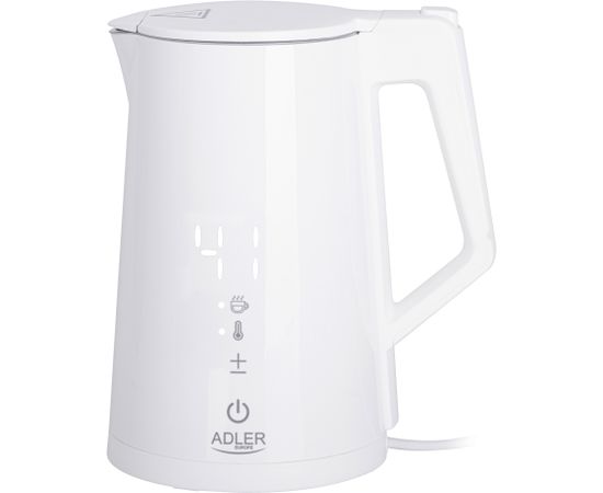 Adler Tējkanna AD 1345w	 Electric, 2200 W, 1.7 L, Stainless steel, 360° rotational base, White