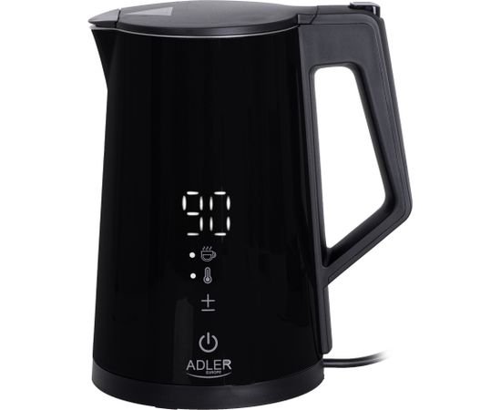 Adler Kettle AD 1345b Electric, 2200 W, 1.7 L, Stainless steel, 360° rotational base, Black