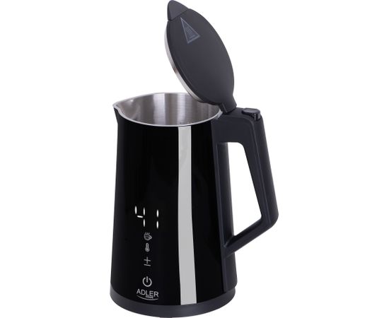 Adler Kettle AD 1345b Electric, 2200 W, 1.7 L, Stainless steel, 360° rotational base, Black