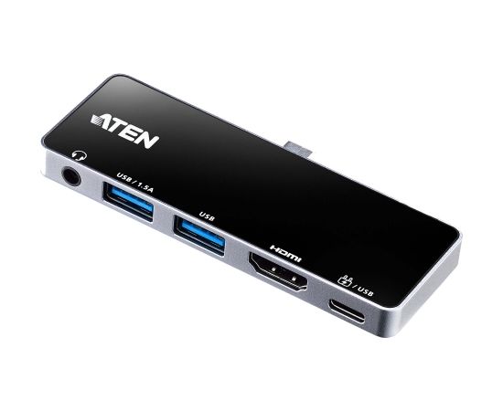 Aten UH3238 USB-C Travel Dock with Power Pass-Through Dokstacijas portatīvajiem datoriem