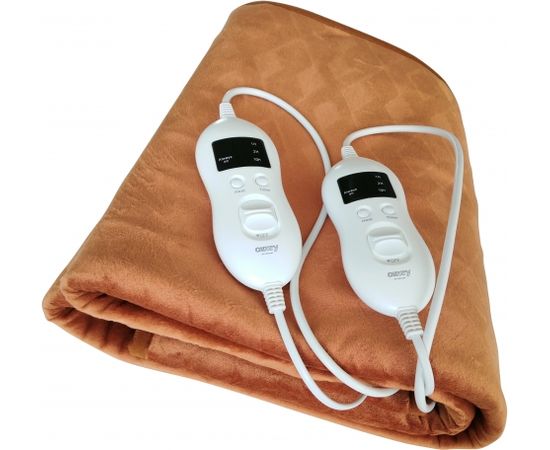 Camry Electirc Heating Blanket with Timer CR 7436	 Number of heating levels 8, Number of persons 2, Washable, Remote control, Super Soft Fleece/Polyester, 2x60 W