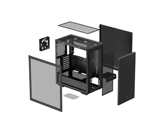 Deepcool MID TOWER CASE CH510 Side window, Black, Mid-Tower, Power supply included No