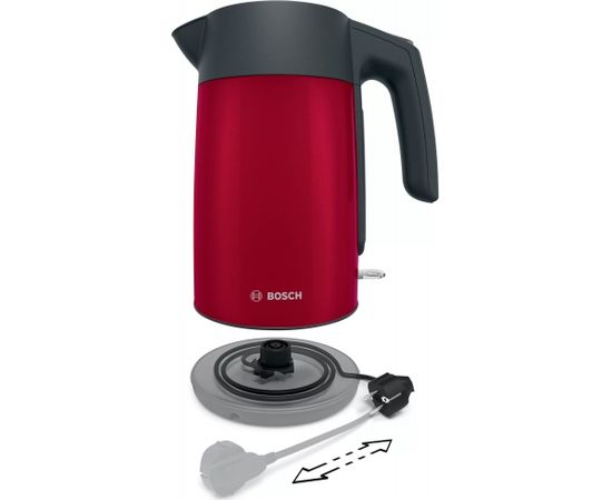 Electric kettle Bosch TWK 7L464, 2400 W, 1.7 l Red