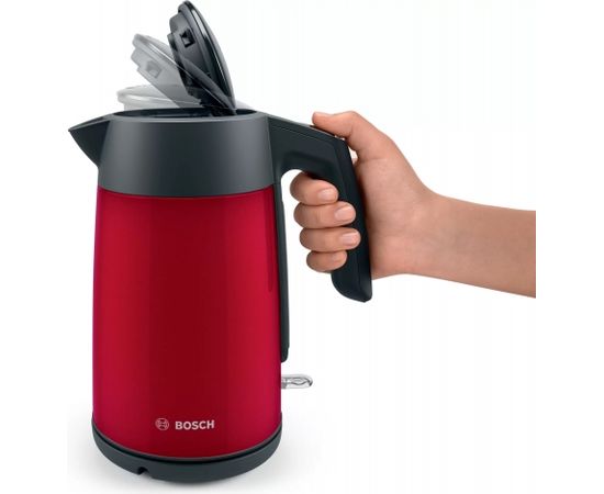 Electric kettle Bosch TWK 7L464, 2400 W, 1.7 l Red